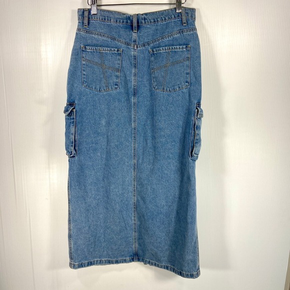Sincerely Jules Blue Denim Jean Cargo Midi Skirt‎ Womens Junior Womens 11/29 - Picture 5 of 9